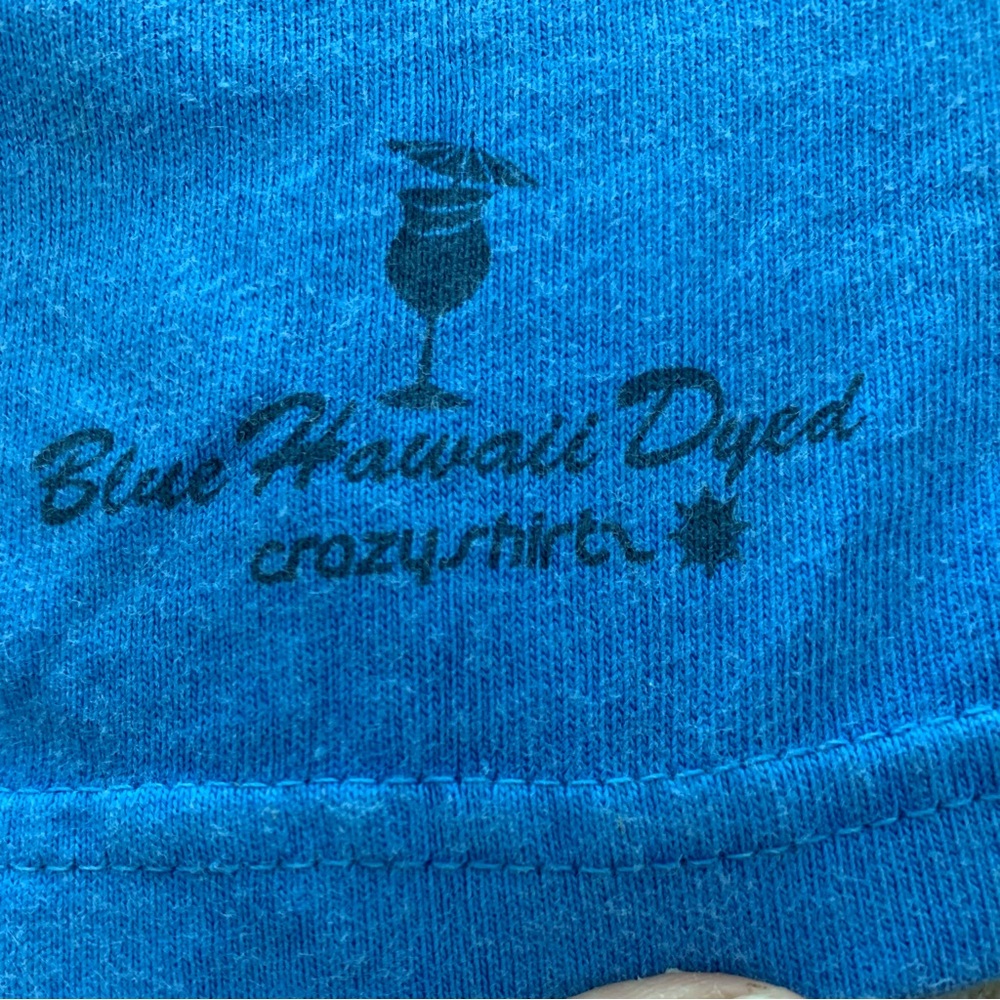 Blue Long Sleeve Hawaii dyed Crazy Shirt - Picture 4 of 7